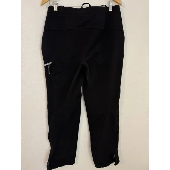 Mountain Hardwear Snow Pants Men M Black Nylon Stretch Snowboarding Ski EUC